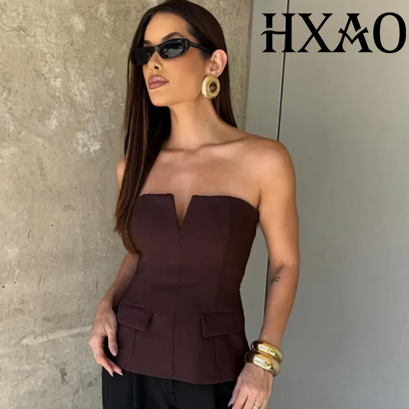 HXAO 스트랩리스 튜브탑 여성 코르셋 섹시 크롭탑 여 - Strapless Bra Backless 리뷰 및 가격
