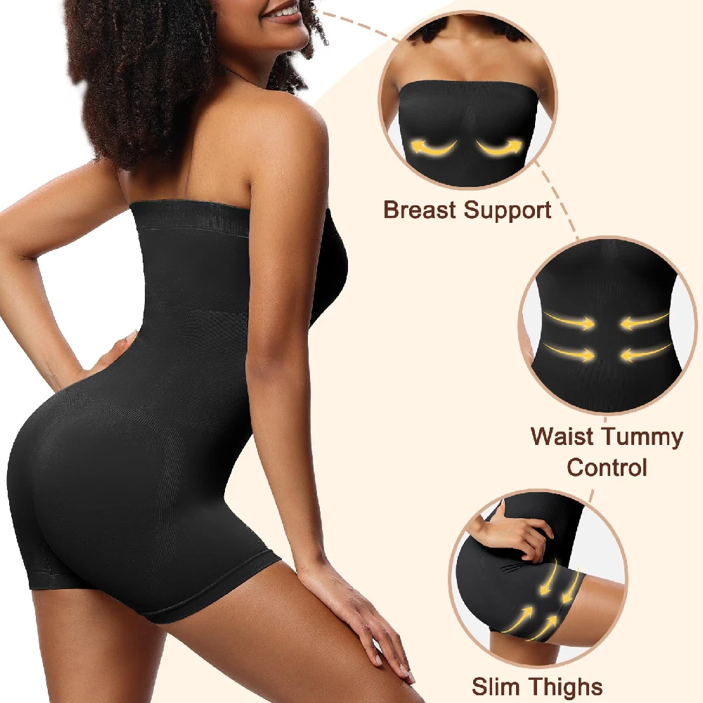 1개입, 솔기 없는 무릎 중간 길이 점프수트 형태의 보 - Shapewear Bodysuit Firm 리뷰 및 가격