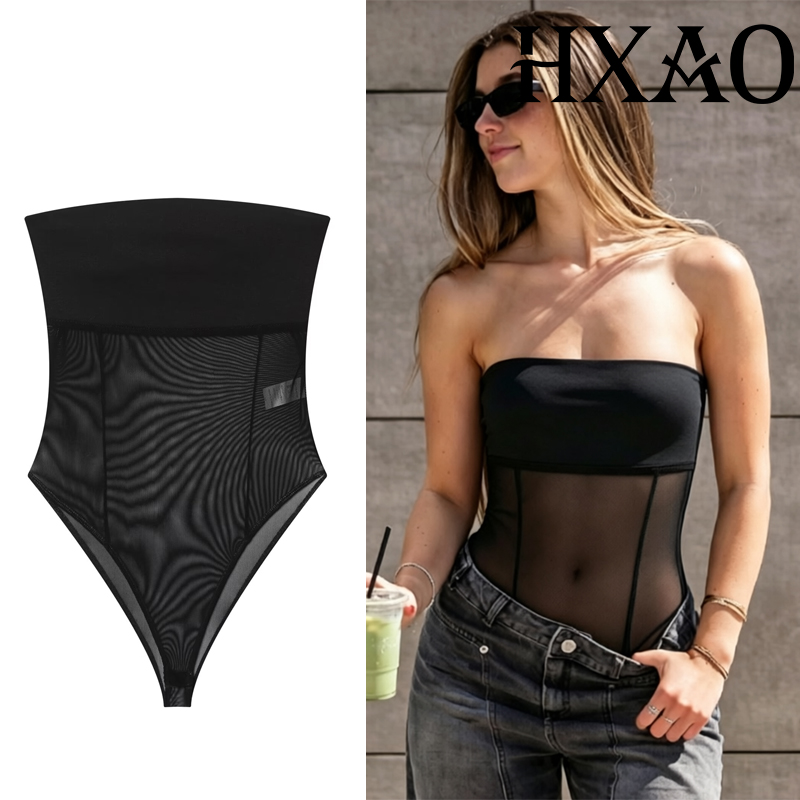 HXAO 튤 코르셋 바디웨어 여성 여름 스트랩리스 튜브 - Strapless Bra Backless 리뷰 및 가격